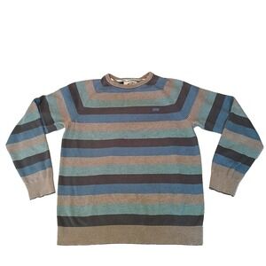 Vans Off The Wall Men Striped Pullover Sweater Size L Skateboarding‎